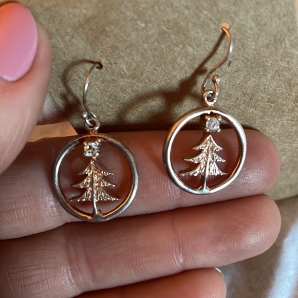 925 Dangly Tree Earrings - Picture 2 of 3